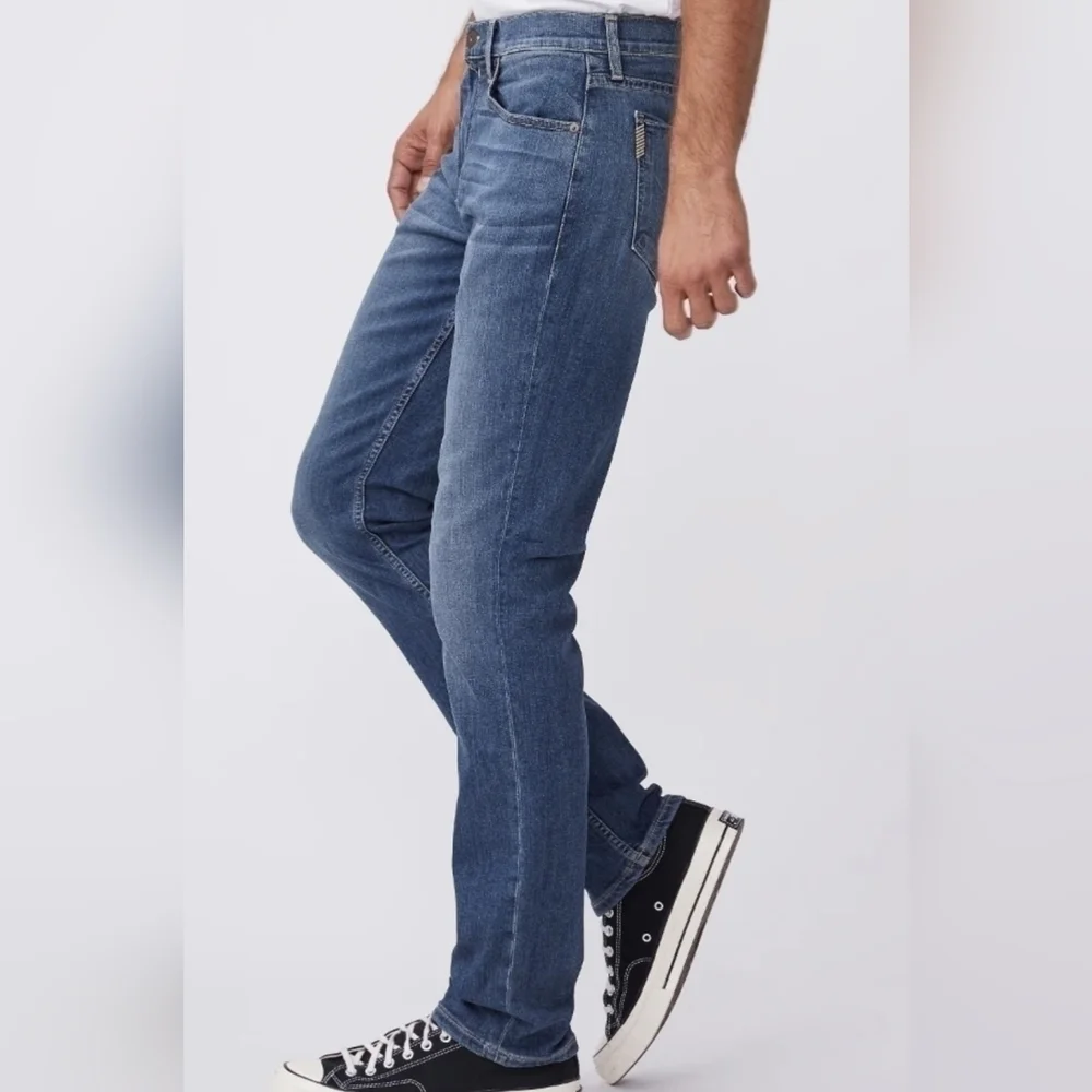 PAIGE Federal Slim Straight Jeans in Birch Blue Denim Men's Size 30 x 28